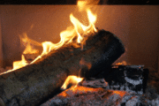 Brandende houtkachel