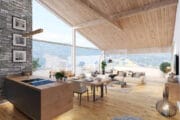 Luxe en ruime woonkamer in het vakantiehuis in Oostenrijk