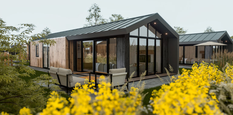 Impressie van vakantiehuizen bij het Slotermeer bij Resort De Wetterhoun